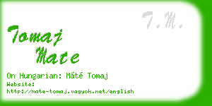 tomaj mate business card